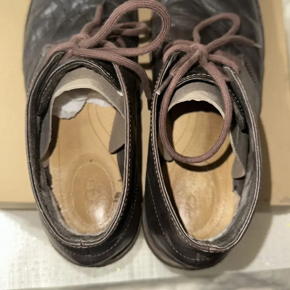 UGG 15 Men’s Leighton 3275 M Chocolate Brown Tan Soles Leather Twinsole Boots
